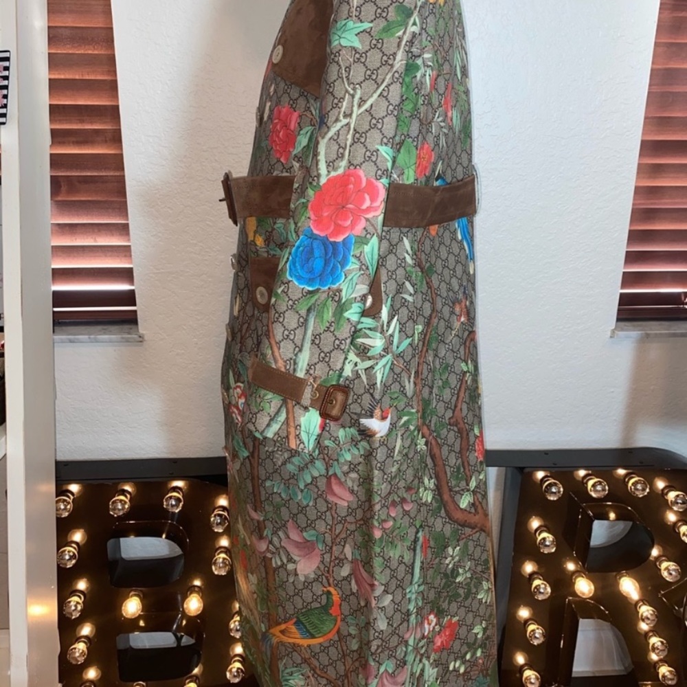 Gucci GG Supreme Tian Trench Coat Size 40 - Picture 11 of 15